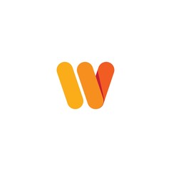 Wall Mural - w letter double u logo vector icon illustration