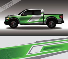 Wall Mural - Car wrap decal design vector, custom livery race rally car vehicle sticker and tinting.