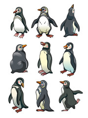 Set of penguins.