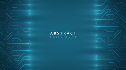 Poster - blue circuit abstract technology background,data transfer system,communication connection background,future cyberspace information background