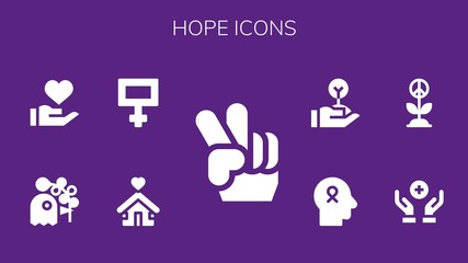 Canvas Print - hope icon set