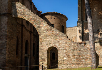 Wall Mural - Famous Basilica di San Vitale, one of the most important examples of early Christian Byzantine art in western Europe, in Ravenna, region of Emilia-Romagna, Italy