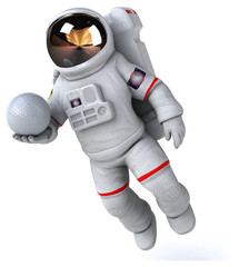 fun astronaut - 3d illustration