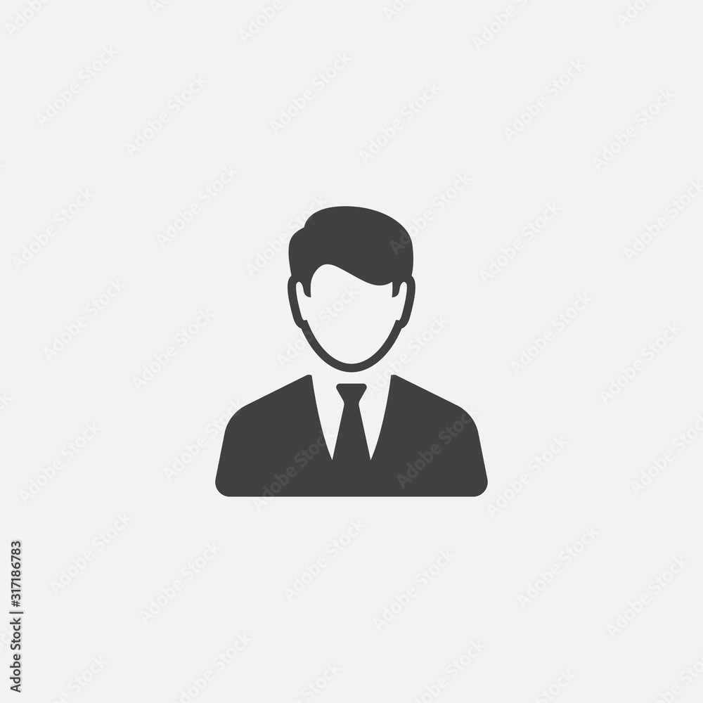 Business Man flat Icon design, human resource and businessman icon concept,  man icon in trendy flat style, Symbol for your web site design, logo, app  Stock Vector | Adobe Stock, image size:1000x1000