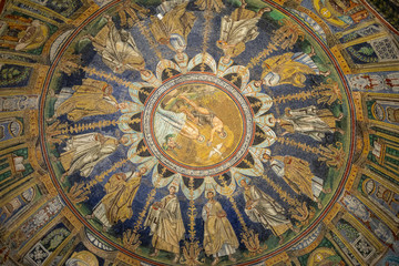 Wall Mural -  The ceiling mosaic in the Baptistry of Neon in Ravenna. Italy