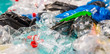 © satura_ - Problem of trash, plastic recycling, pollution and environmental concept - Plastic rubbish pollution in water environment.