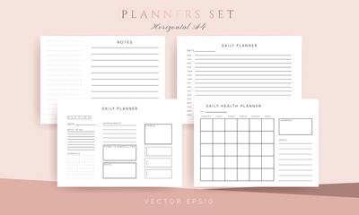  Planner sheet vector