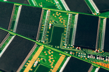 Poster - close up of electronic circuit board with processor