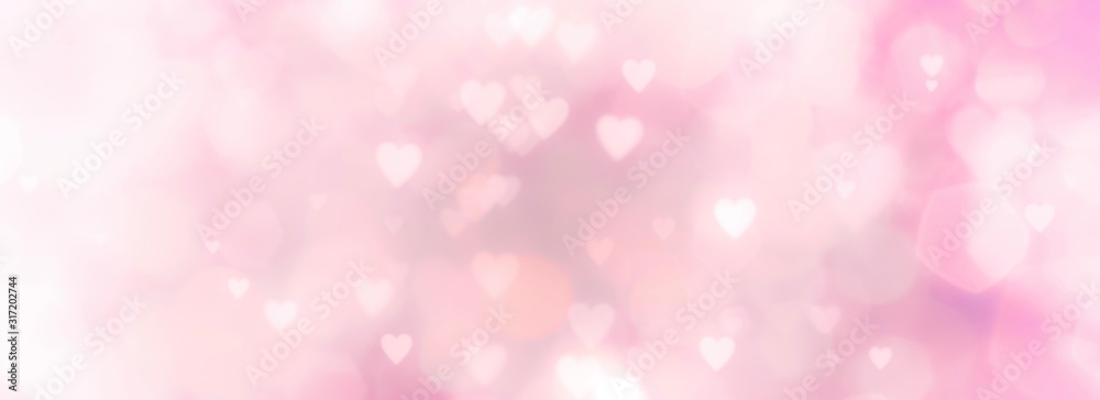 Abstract pastel background with hearts - concept Mother's Day, Valentine's Day, Birthday - spring colors - obrazy, fototapety, plakaty 