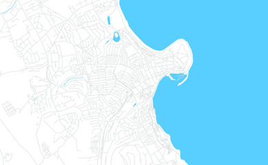 Scarborough, England bright vector map