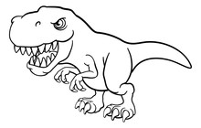 A T Rex Tyrannosaurus Dinosaur Cartoon Character