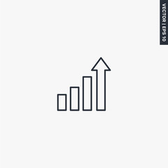 Poster - Financial statistics icon, linear style sign for mobile concept and web design