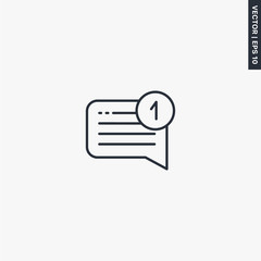 Poster - New message,  notification line icon