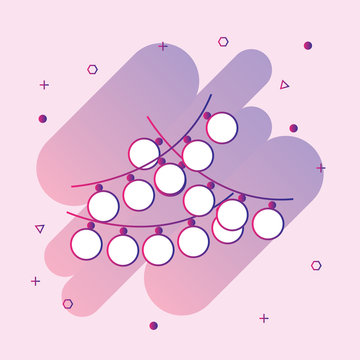  String lights line icon
