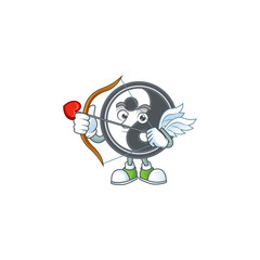 Sticker - A romantic sweet yin yang Cupid with arrow and wings