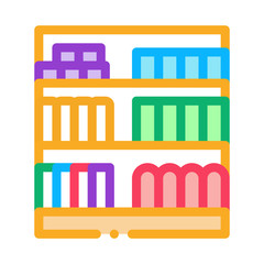 Poster - Shop Counter Icon Vector. Outline Shop Counter Sign. Isolated Contour Symbol Illustration