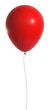 Red balloons isolated on white background