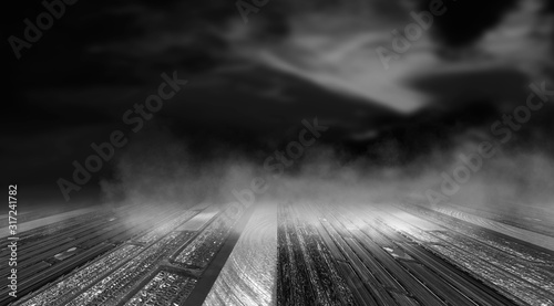 Fotografía Dramatic black and white background