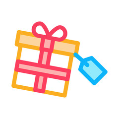 Poster - Gist Box Label Icon Vector. Outline Gist Box Label Sign. Isolated Contour Symbol Illustration