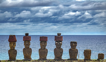 Ahu Nau Nau Moai Platform In Rapa Nui