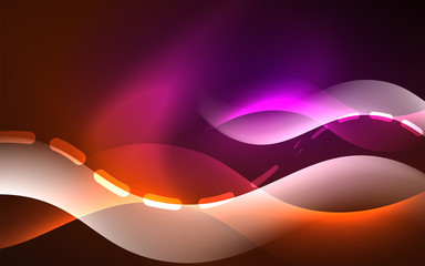 Fototapete - Neon abstract background. Background decoration. Trendy graphic design.