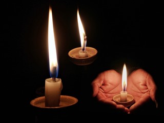 candles in the dark