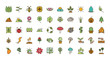 © Stockgiu - nature foliage botanical ecology drawing icons set