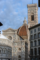 view of the cathedral of Florence with Giotto's bell tower