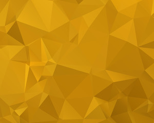 Wall Mural - Abstract Gold triangle background. Low poly style.Vector illustration.