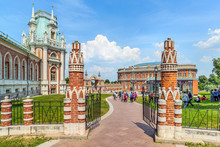 Grand Palace In Tsaritsyno Park, Moscow, Russia