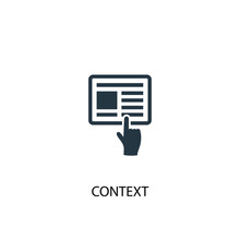 Context Icon. Simple Element Illustration. Context Concept Symbol Design. Can Be Used For Web And Mobile.