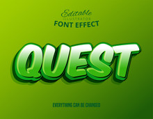 Quest Text, Editable Text Effect