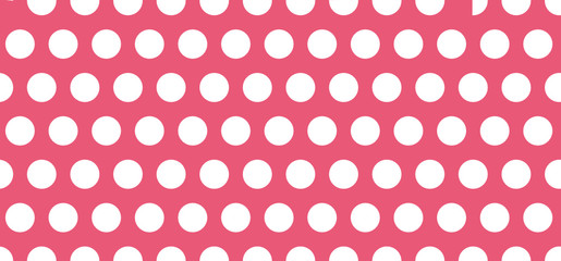 Canvas Print - Pink and White Polka Dot Background