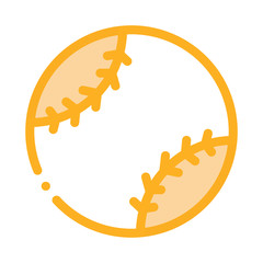 Sticker - Baseball Ball Icon Vector. Outline Baseball Ball Sign. Isolated Contour Symbol Illustration