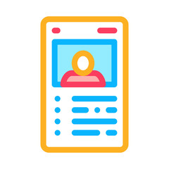 Poster - Player Gamer Card Icon Vector. Outline Player Gamer Card Sign. Isolated Contour Symbol Illustration