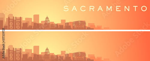 Sacramento Beautiful Skyline Scenery Banner