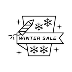 Poster - Snowflake fireworks icon. Simple line, outline vector elements of winter sale icons for ui and ux, website or mobile application