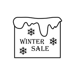 Wall Mural - Snowflake sign icon. Simple line, outline vector elements of winter sale icons for ui and ux, website or mobile application