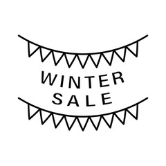 Poster - Ribbons decoration icon. Simple line, outline vector elements of winter sale icons for ui and ux, website or mobile application