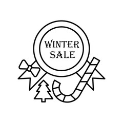 Poster - Candy bow icon. Simple line, outline vector elements of winter sale icons for ui and ux, website or mobile application