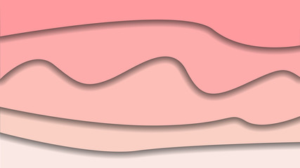 Poster - Abstract peach background on paper cut style. Vector illustration