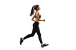 Leinwandbild Motiv Young woman jogging