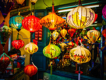 Silk Lanterns In Many Colors