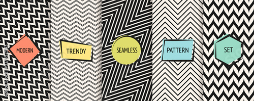 Cuadros en Lienzo Zigzag chevron pattern collection