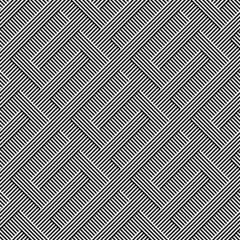 Poster - Seamless pattern with oblique black segments
