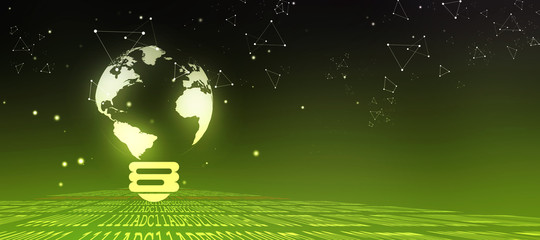 Poster - 2d illustration world map abstract background