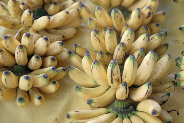 The close-up of ripe banana.