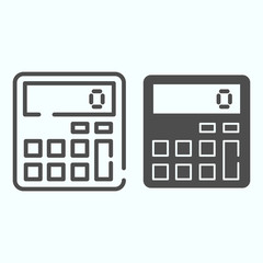 Poster - Calculator line and solid icon. Tool for calculate vector illustration isolated on white. Calculator outline style design, designed for web and app. Eps 10.