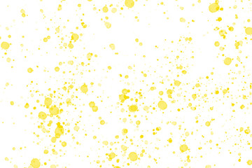 Wall Mural - Abstract yellow watercolor on white background