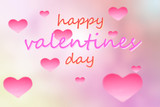 Fototapeta Tulipany - The valentine's day background has an abstract pastel pink color of love.